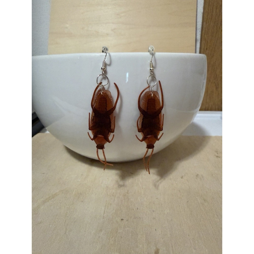 Cockroach Earrings Sterling